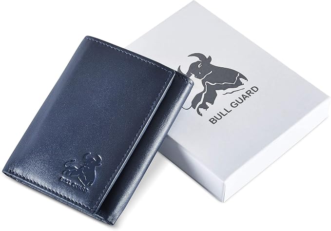 Leather Wallet for Men with RFID Blocking in Mountain Sky Blue - Image 6