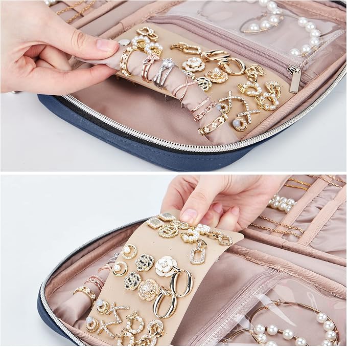 BELALIFE Travel Jewelry Organizer, Portable Jewelry Storage Case - Image 3