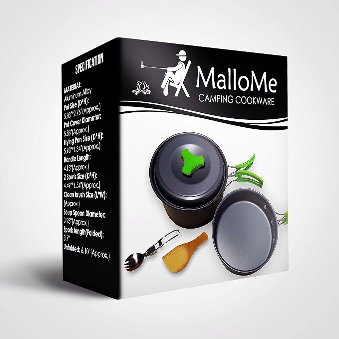 MalloMe Camping Cookware Mess Kit - Image 5