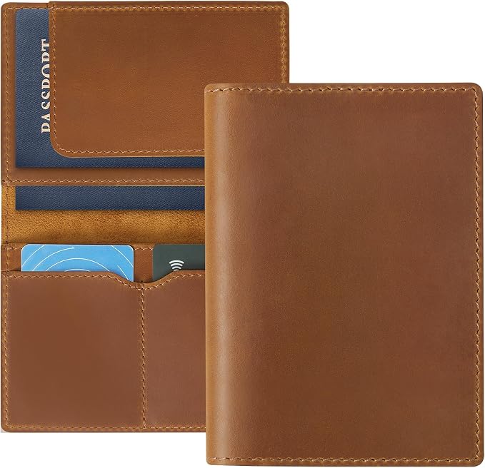 Jack&Chris Leather Passport Holder, Handmade Passport cover, Travel Wallet by JackChris