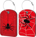 Spider on Spider Web Luggage Tag by iapodiad