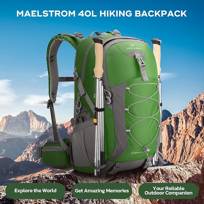 Maelstrom Hiking Backpack, Camping Backpack, 40L Waterproof Hiking Daypack - Image 7