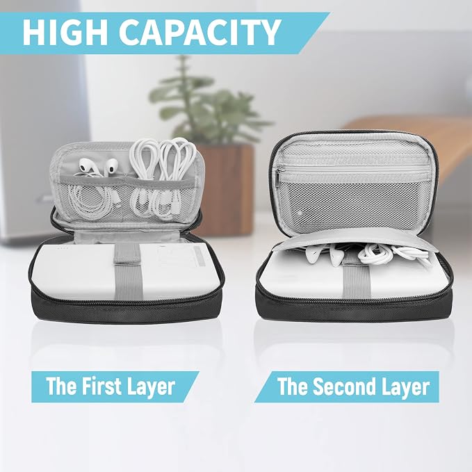Electronics Travel Organizer, Portable Waterproof Electronic Travel Storage Bag - Image 3