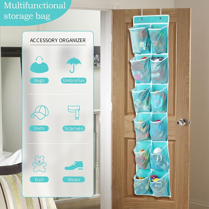 Over the Door Hanging Shoe Organizer, 12 Pockets - Image 2