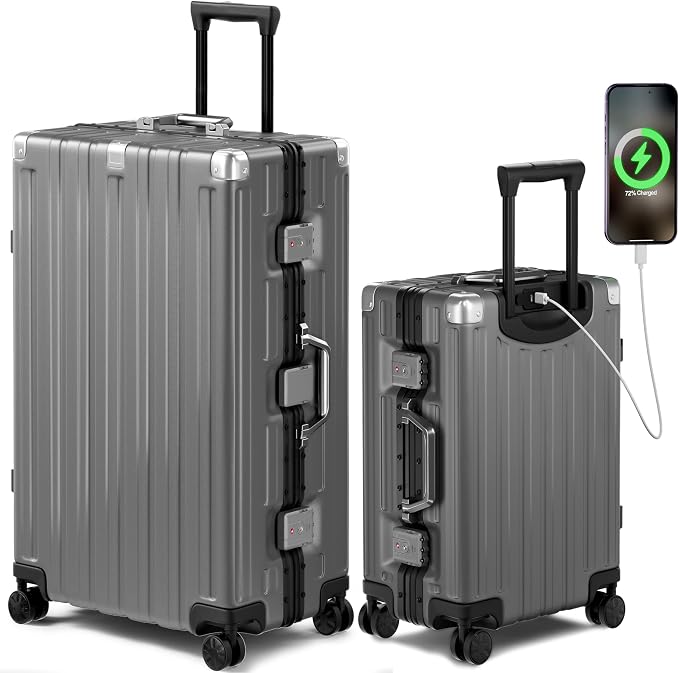 Krute Luggage Sets 2 Pieces 20 28 Inch Aluminum Frame Luggage by Krute