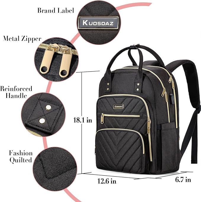 Laptop Backpack for Women Men, School Backpacks for Teens Girls Boys, 17.3 Inch - Image 5