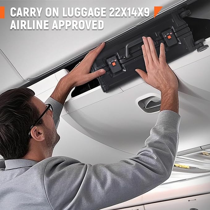 UrbanExplorer All Aluminum Carry On Luggage 22x14x9 Airline Approved Heavy Duty - Image 7