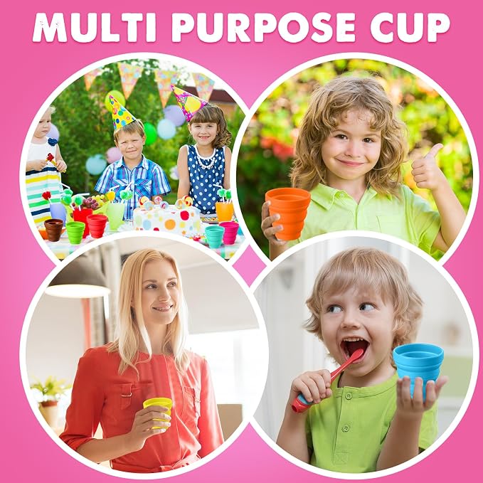 Umigy Silicone Collapsible Cup Without Lids Travel Portable Foldable Cup - Image 4