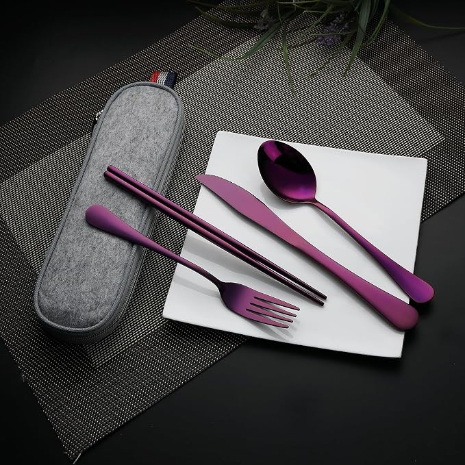 DEVICO Camping Utensils, Portable Travel Utensils - Image 2
