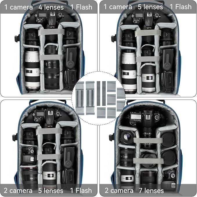 TORIBIO Camera Backpack, Hardshell DSLR Photography Camera Bag, Waterproof Hard - Image 2