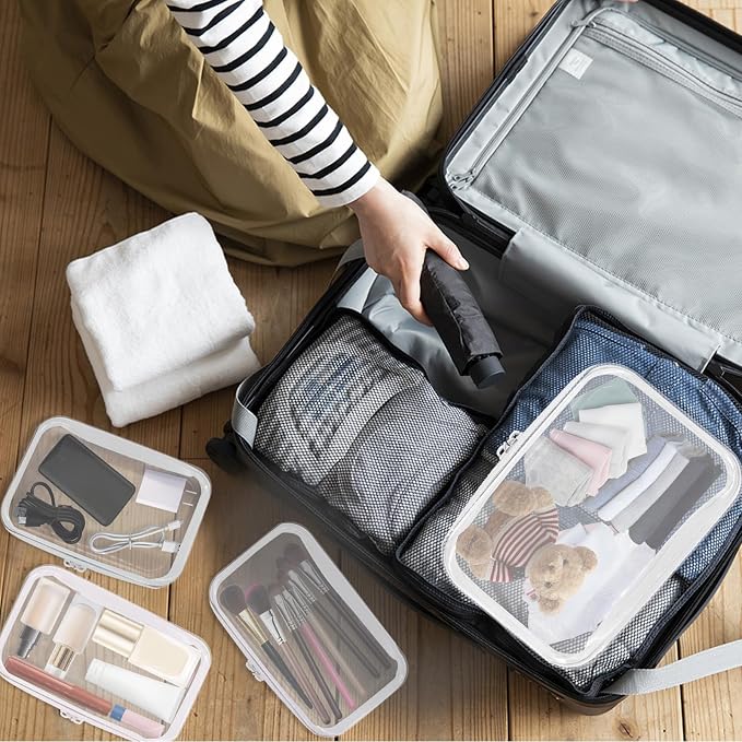 4PCS Clear Hard Zipper Case - Image 5