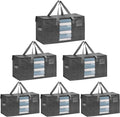 VENO 6 Pack Moving Bags, Comforter and Blanket Storage Bags by Veno