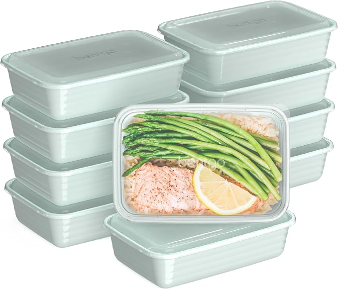 Bentgo 20-Piece Lightweight, Reusable BPA-Free 1-Compartment Containers by Bentgo