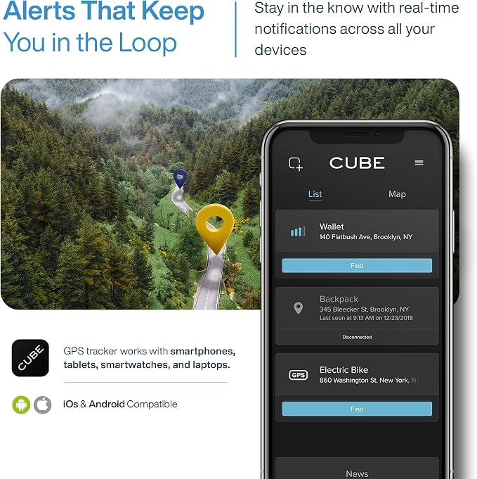Cube GPS Tracker for Vehicles Assets Kids, Mini GPS Trackers for Dogs, Car - Image 3