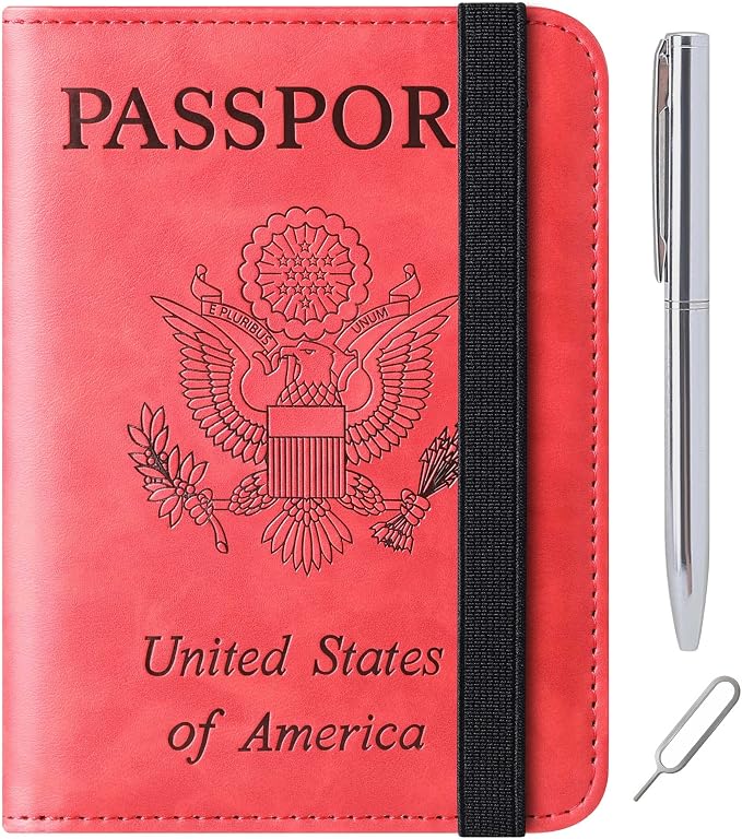 Passport Holder Cover Wallet Travel Essentials Leather Rfid Blocking Case by LOHASLIFE