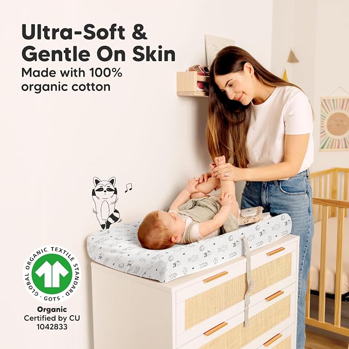 2-Pack Organic Changing Pad Covers - Image 3