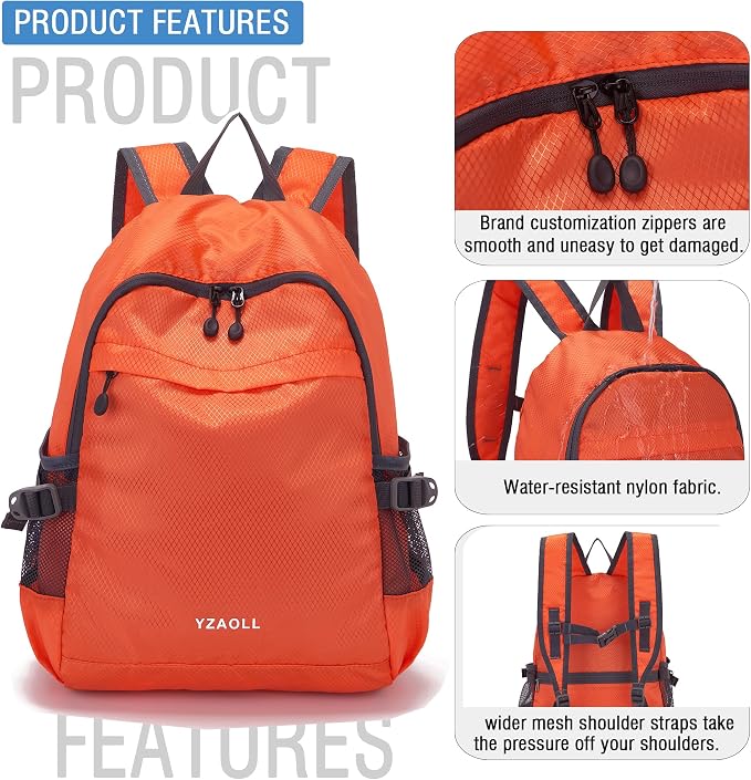 YZAOLL Small Lightweight Packable Hiking Backpack, 20L Hiking Backpack Day Pack - Image 5