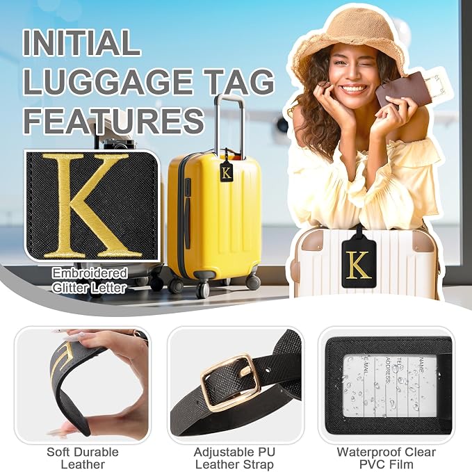 Personalized Initial Luggage Tags - Image 3