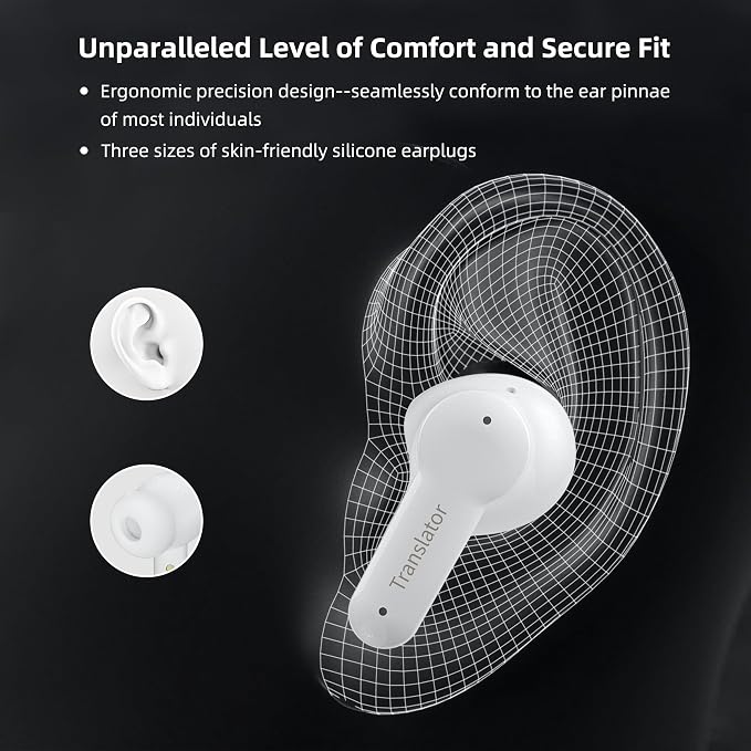M3 Translator Earbuds Language Translator Device Sliding Design Support 144 - Image 5
