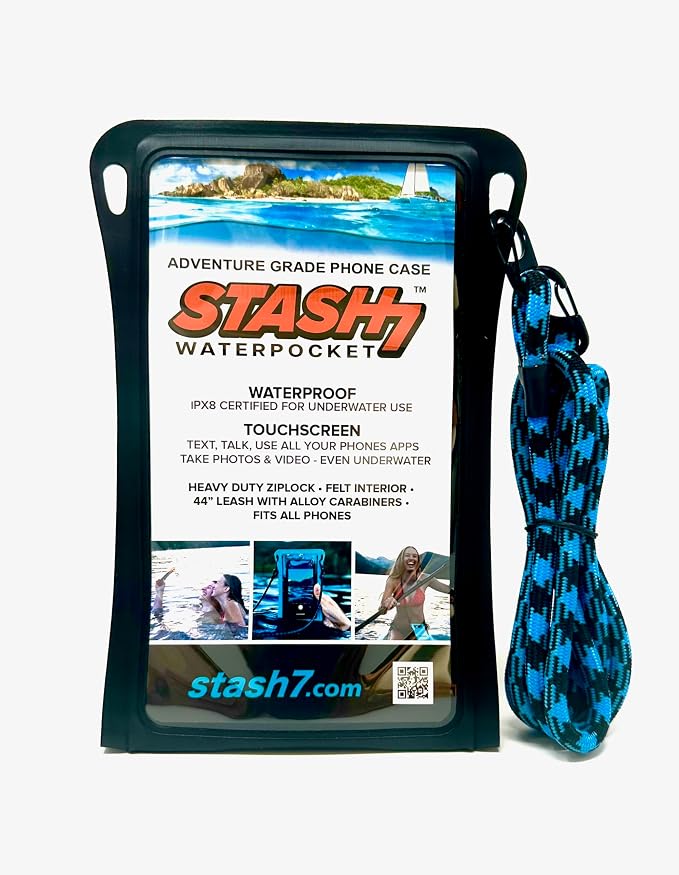 Waterproof Phone Pouch w/Long Lanyard | IPX8 Adventure Grade Cellphone Dry Bag - Image 2