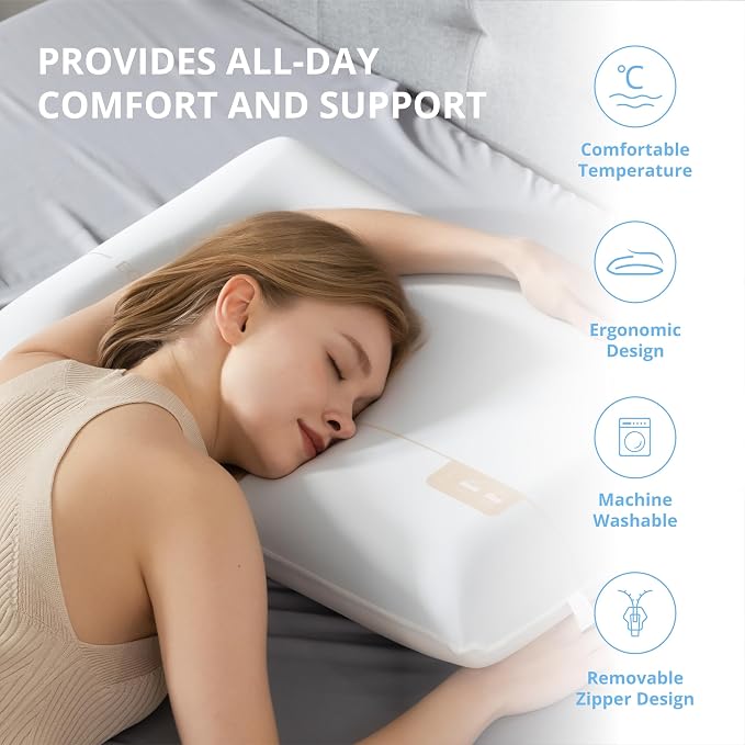 EGOHOME Cooling Memory Foam Pillow - Image 5