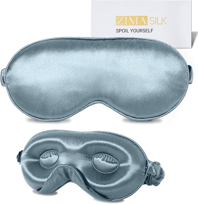 ZIMASILK Adjustable 22 Momme 100% Mulberry Silk Sleep Mask, Upgraded 3D by ZIMASILK