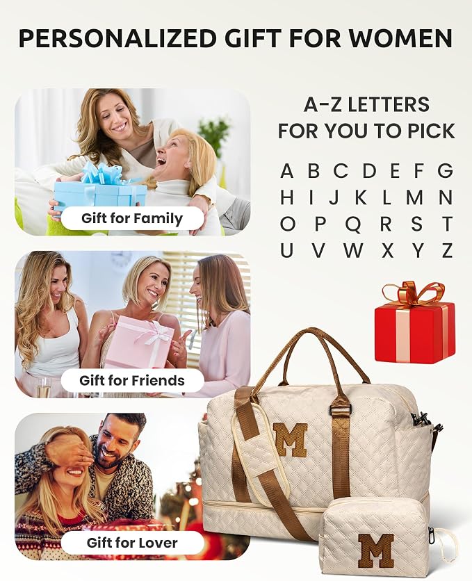 Birthday Gifts-for Women-Initial Duffle Bag - Image 7