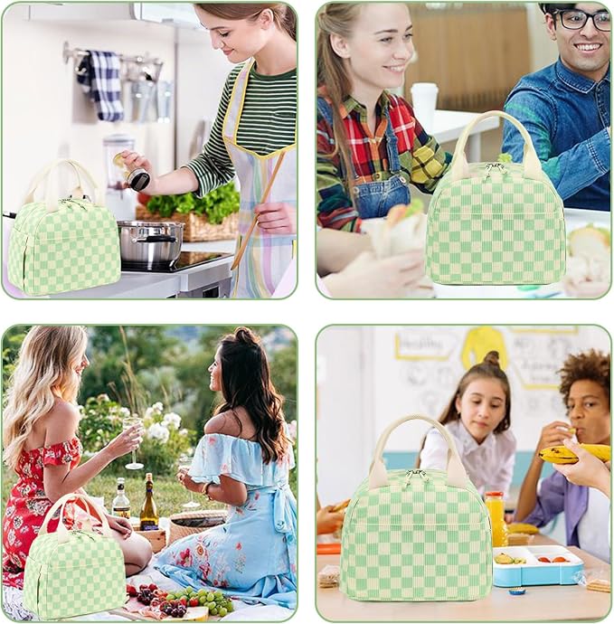 Bluboon Lunch Box for Women men Insulated Cute Corduroy Lunch bag, Reusable - Image 5