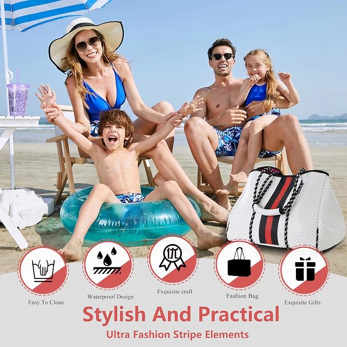 QOGiR Neoprene Multipurpose Beach Bag Tote - Image 7