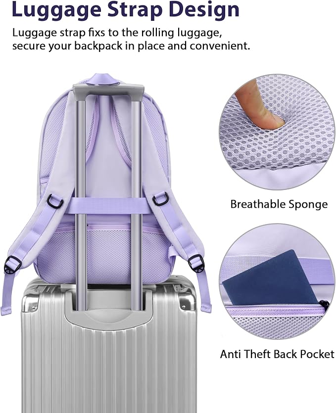 MATEIN Extra Large Laptop Backpack Women, 50 L Carry On Work Travel Bag - Image 3