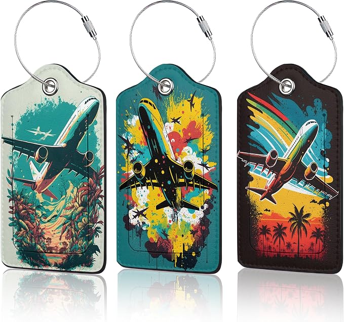 Airplane in The Sky Luggage Tags by Unknown