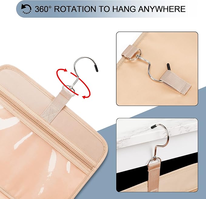 Travel Hanging Toiletry Bag for Women, - Image 6