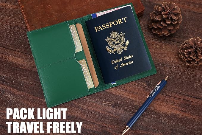 STAR VISTA Albatross Leather Travel Passport Holder, Minimalist Design - Image 5
