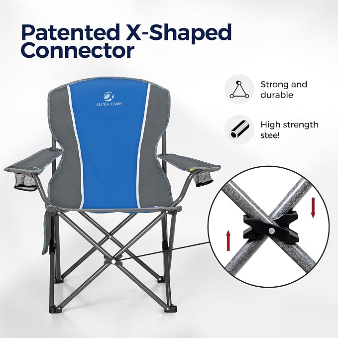 ALPHA CAMP Oversized Camping Folding Chair - Image 7
