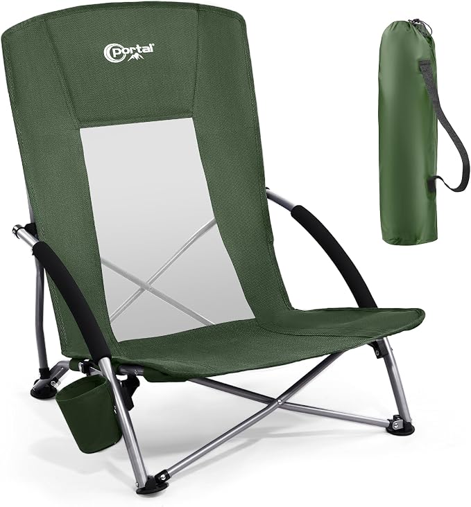 PORTAL Beach Chairs for Adults Camping Low Lightweight Portable Chair by PORTAL