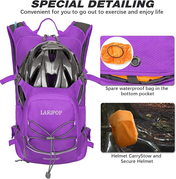 LARIPOP Hydration Backpack, 18L Hiking Backpack - Image 3