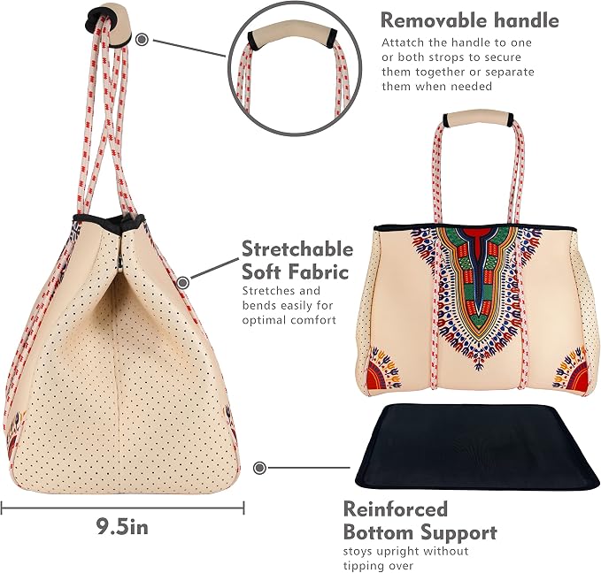 QOGiR Neoprene Multipurpose Beach Bag Tote - Image 6