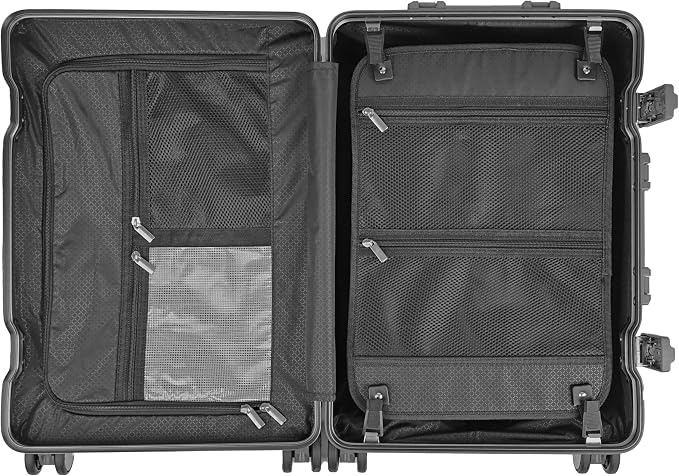 X2 All Aluminum Luggage Suitcase 3 Sizes TSA Lock Carry On Silver - Image 4