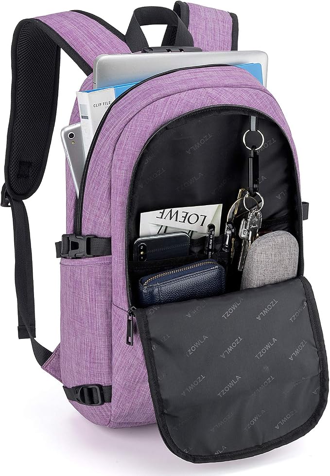 Tzowla Business Laptop Backpack Water Resistant Anti-Theft Backpack - Image 2