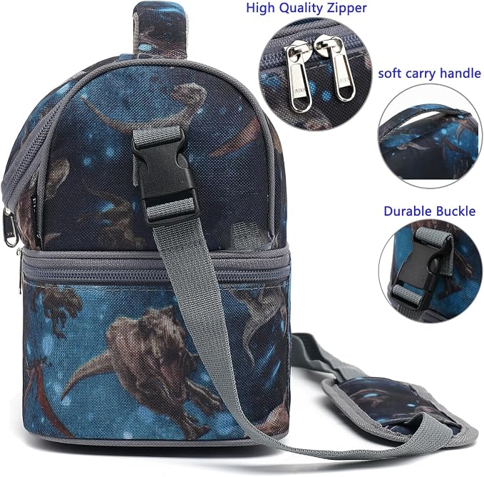FlowFly Double Decker Cooler Insulated Lunch Bag Large Tote - Image 4
