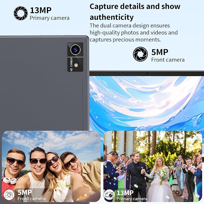 Android 15 Tablet with Keyboard, 16GB（8+8）RAM+256 Storage, 8000mAh Battery - Image 6