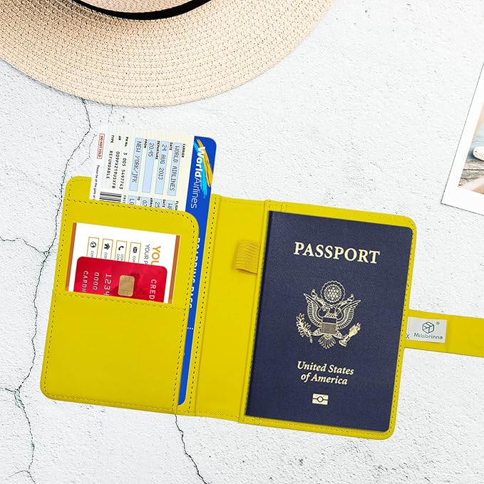Melsbrinna Premium Leather Passport Holder Covers Case, Waterproof Rfid - Image 5