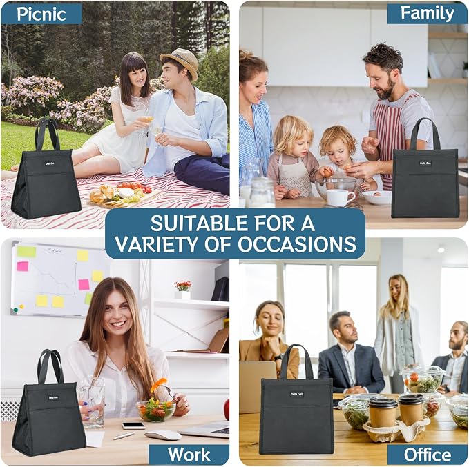 Della Gao Insulated Lunch Bag for Women Men, Waterproof Small Lunch Tote Lunch - Image 7