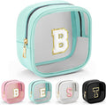 YOOLIFE Initial Make Up Bag Travel Toiletry Bag, Small Makeup Bag Clear Makeup by YOOLIFE