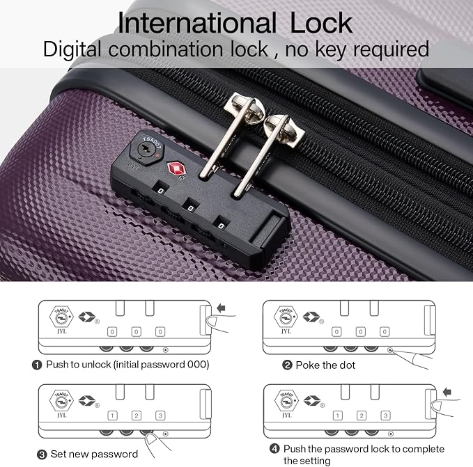 Hanke 29 Inch Expandable Checked Luggage Lightweight PC Hard Shell Luggage - Image 8