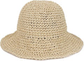 Womens Wide Brim Straw Sun Hat Foldable Floppy Crochet Beach Hat by Voilipex