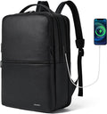 Vegan Leather Laptop Backpack for Women&Men, 16 Inch Expandable Backpack by Shrrie