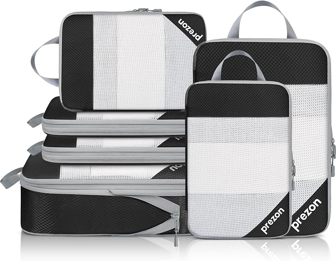 8 Set/6 Set/4 Set Compression Packing Cubes by PREZON