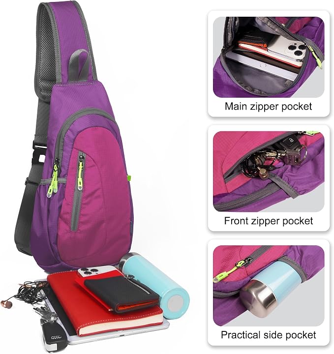 TITECOUGO Small Sling Bag, Lightweight Crossbody Backpack - Image 2