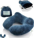 Inflatable Travel Neck Pillow: Extra-Soft, Cushion. by Outdoorwares+Hut